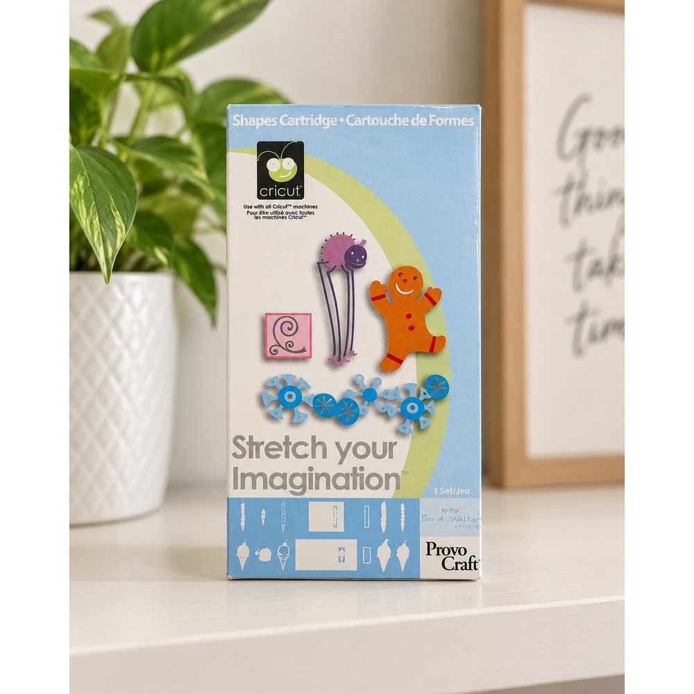 Cricut Stretch Your Imagination Shapes Cartridge Provo Craft Retired Vintage